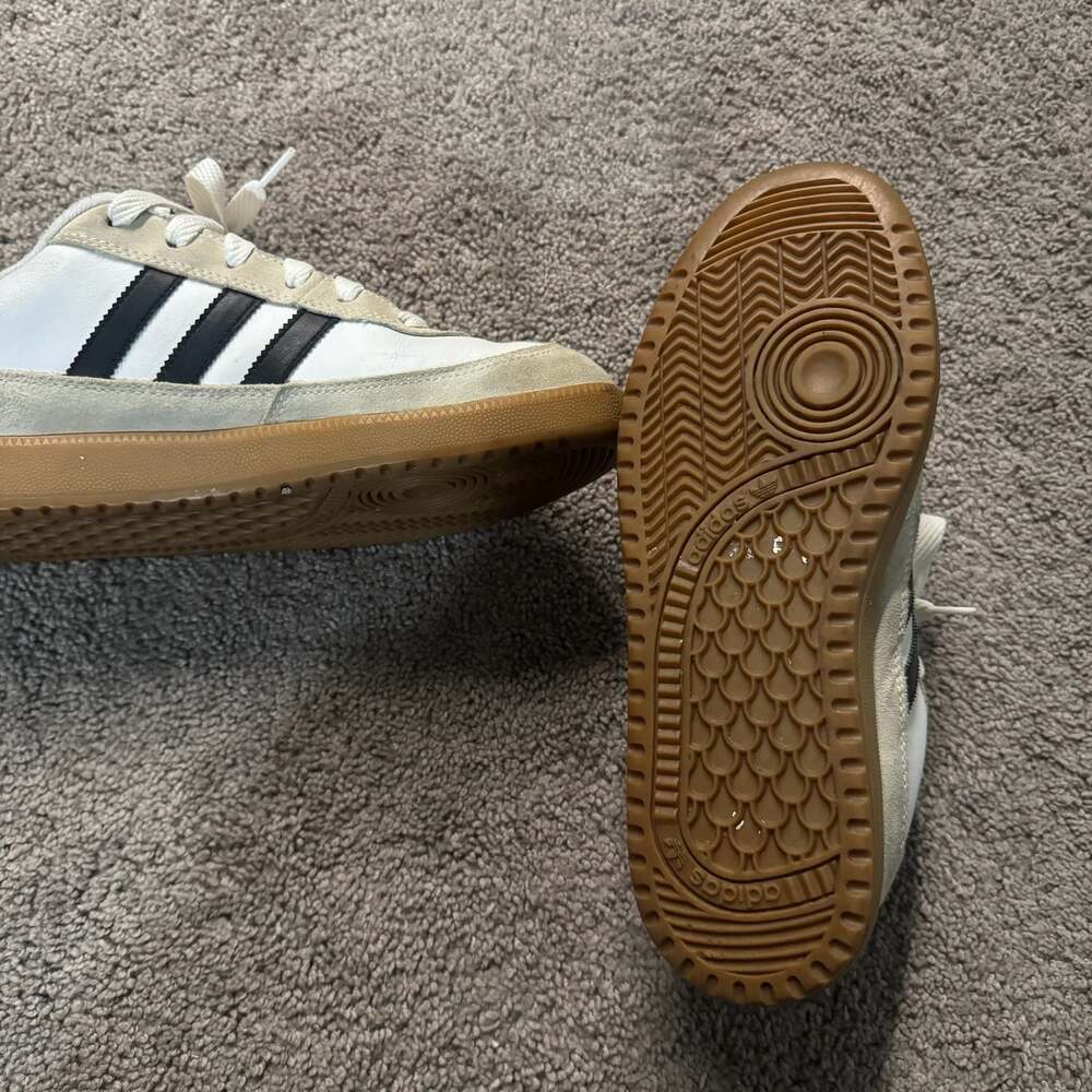 Adidas Samba ADV Skate Shoes White Black Gum Size 9.5 - Picture 4 of 7